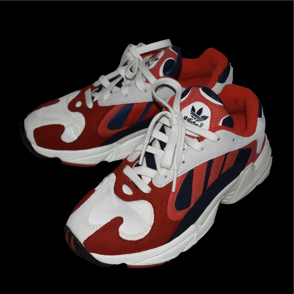 Adidas Yung-1 Red and White Size 4